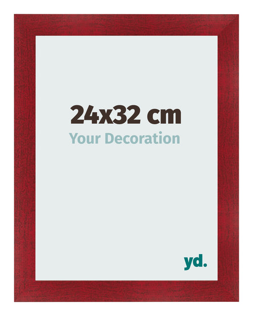 Bilderrahmen 24x32cm Weinrot Gewischt MDF Pisa Vorne Messe | Yourdecoration.at