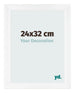 Bilderrahmen 24x32cm Weiß Vintage MDF Pisa Vorne Messe | Yourdecoration.at