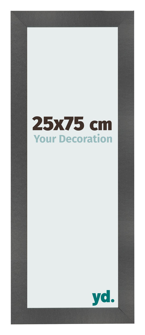 Bilderrahmen 25x75cm Schwarz Silber Poliert MDF Pisa Vorne Messe | Yourdecoration.at