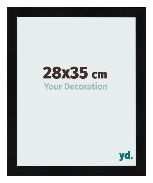 Bilderrahmen 28x35cm Schwarz Silber Poliert MDF Pisa Vorne Messe | Yourdecoration.at