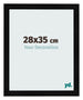 Bilderrahmen 28x35cm Schwarz Silber Poliert MDF Pisa Vorne Messe | Yourdecoration.at