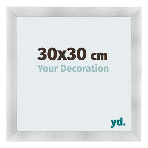 Bilderrahmen 30x30cm Aluminium Gebürstet MDF Pisa Vorne Messe | Yourdecoration.at