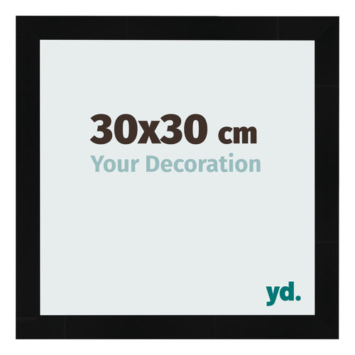 Bilderrahmen 30x30cm Schwarz Silber Poliert MDF Pisa Vorne Messe | Yourdecoration.at