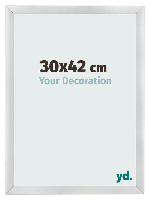 Bilderrahmen 30x42cm Silber Schwarz Gewischt MDF Pisa Vorne Messe | Yourdecoration.at