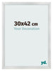 Bilderrahmen 30x42cm Silber Schwarz Gewischt MDF Pisa Vorne Messe | Yourdecoration.at
