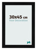 Bilderrahmen 30x45cm Schwarz Silber Poliert MDF Pisa Vorne Messe | Yourdecoration.at