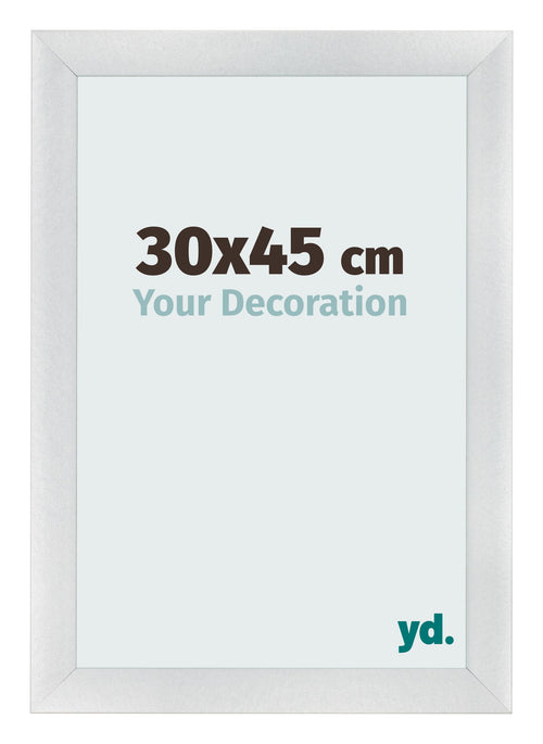 Bilderrahmen 30x45cm Silber Schwarz Gewischt MDF Pisa Vorne Messe | Yourdecoration.at