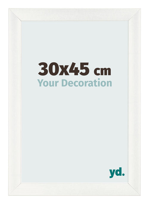 Bilderrahmen 30x45cm Weiß Vintage MDF Pisa Vorne Messe | Yourdecoration.at