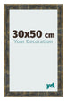 Bilderrahmen 30x50cm Blau Gold Meliert MDF Pisa Vorne Messe | Yourdecoration.at