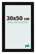Bilderrahmen 30x50cm Schwarz Silber Poliert MDF Pisa Vorne Messe | Yourdecoration.at