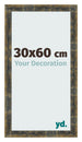 Bilderrahmen 30x60cm Blau Gold Meliert MDF Pisa Vorne Messe | Yourdecoration.at