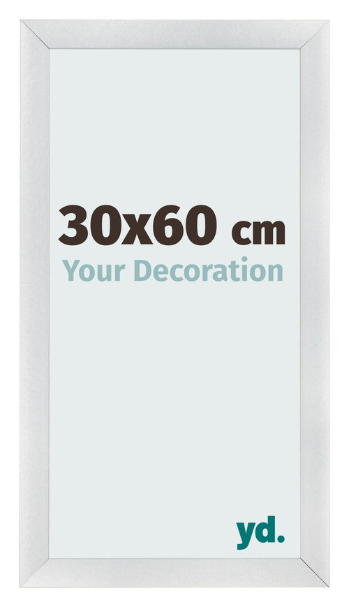 Bilderrahmen 30x60cm Silber Schwarz Gewischt MDF Pisa Vorne Messe | Yourdecoration.at