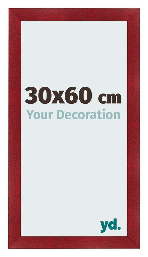 Bilderrahmen 30x60cm Weinrot Gewischt MDF Pisa Vorne Messe | Yourdecoration.at