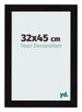 Bilderrahmen 32x45cm Schwarz Silber Poliert MDF Pisa Vorne Messe | Yourdecoration.at