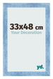 Bilderrahmen 33x48cm Hellblau Gewischt MDF Pisa Vorne Messe | Yourdecoration.at