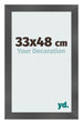Bilderrahmen 33x48cm Schwarz Silber Poliert MDF Pisa Vorne Messe | Yourdecoration.at