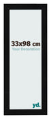Bilderrahmen 33x98cm Schwarz Silber Poliert MDF Pisa Vorne Messe | Yourdecoration.at