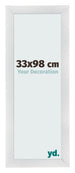 Bilderrahmen 33x98cm Silber Schwarz Gewischt MDF Pisa Vorne Messe | Yourdecoration.at