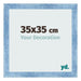 Bilderrahmen 35x35cm Hellblau Gewischt MDF Pisa Vorne Messe | Yourdecoration.at