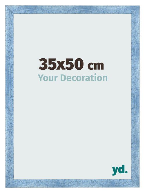 Bilderrahmen 35x50cm Hellblau Gewischt MDF Pisa Vorne Messe | Yourdecoration.at