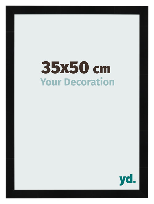 Bilderrahmen 35x50cm Schwarz Silber Poliert MDF Pisa Vorne Messe | Yourdecoration.at