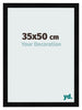 Bilderrahmen 35x50cm Schwarz Silber Poliert MDF Pisa Vorne Messe | Yourdecoration.at