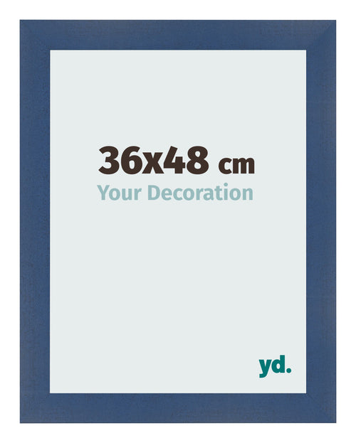 Bilderrahmen 36x48cm Dunkelblau Gewischt MDF Pisa Vorne Messe | Yourdecoration.at