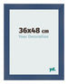 Bilderrahmen 36x48cm Dunkelblau Gewischt MDF Pisa Vorne Messe | Yourdecoration.at