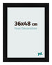 Bilderrahmen 36x48cm Schwarz Silber Poliert MDF Pisa Vorne Messe | Yourdecoration.at