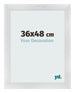 Bilderrahmen 36x48cm Silber Schwarz Gewischt MDF Pisa Vorne Messe | Yourdecoration.at