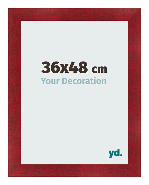Bilderrahmen 36x48cm Weinrot Gewischt MDF Pisa Vorne Messe | Yourdecoration.at