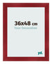 Bilderrahmen 36x48cm Weinrot Gewischt MDF Pisa Vorne Messe | Yourdecoration.at