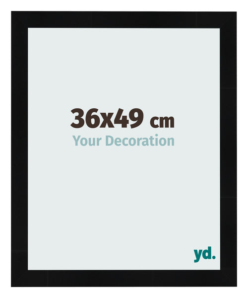 Bilderrahmen 36x49cm Schwarz Silber Poliert MDF Pisa Vorne Messe | Yourdecoration.at