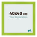 Bilderrahmen 40x40cm Grün MDF Pisa Vorne Messe | Yourdecoration.at