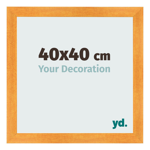 Bilderrahmen 40x40cm Orange MDF Pisa Vorne Messe | Yourdecoration.at