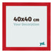 Bilderrahmen 40x40cm Rot MDF Pisa Vorne Messe | Yourdecoration.at
