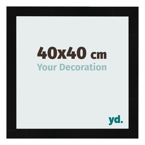 Bilderrahmen 40x40cm Schwarz Silber Poliert MDF Pisa Vorne Messe | Yourdecoration.at