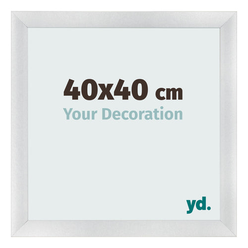 Bilderrahmen 40x40cm Silber Schwarz Gewischt MDF Pisa Vorne Messe | Yourdecoration.at