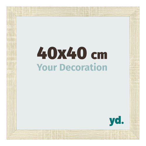 Bilderrahmen 40x40cm Sonoma Eiche MDF Pisa Vorne Messe | Yourdecoration.at