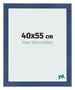 Bilderrahmen 40x55cm Dunkelblau Gewischt MDF Pisa Vorne Messe | Yourdecoration.at