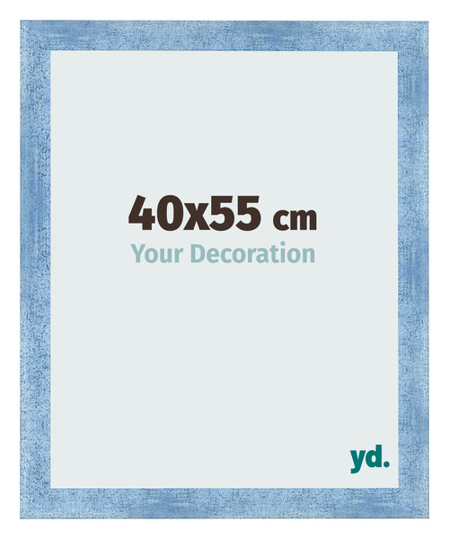Bilderrahmen 40x55cm Hellblau Gewischt MDF Pisa Vorne Messe | Yourdecoration.at