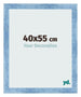 Bilderrahmen 40x55cm Hellblau Gewischt MDF Pisa Vorne Messe | Yourdecoration.at