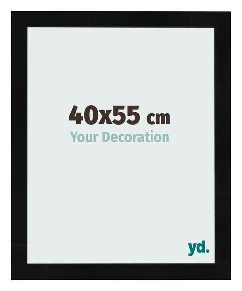 Bilderrahmen 40x55cm Schwarz Silber Poliert MDF Pisa Vorne Messe | Yourdecoration.at