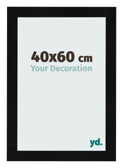 Bilderrahmen 40x60cm Schwarz Silber Poliert MDF Pisa Vorne Messe | Yourdecoration.at