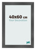 Bilderrahmen 40x60cm Schwarz Silber Poliert MDF Pisa Vorne Messe | Yourdecoration.at