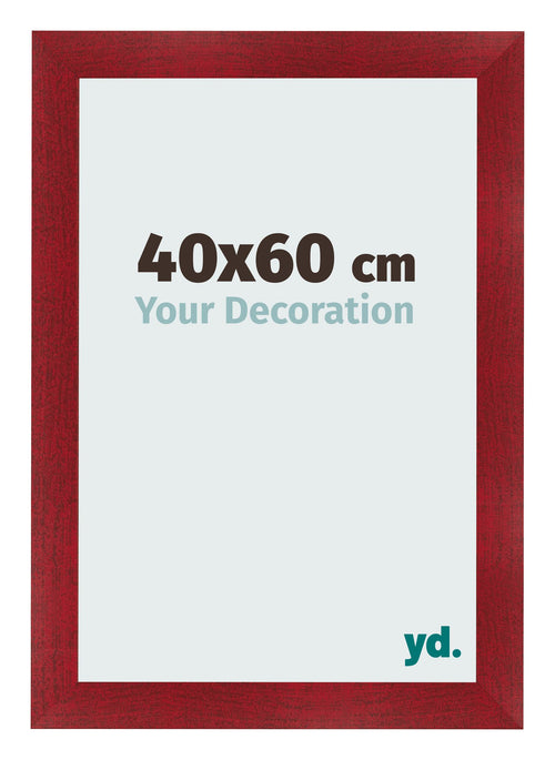 Bilderrahmen 40x60cm Weinrot Gewischt MDF Pisa Vorne Messe | Yourdecoration.at