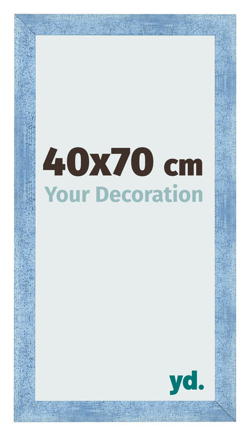 Bilderrahmen 40x70cm Hellblau Gewischt MDF Pisa Vorne Messe | Yourdecoration.at
