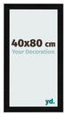 Bilderrahmen 40x80cm Schwarz Silber Poliert MDF Pisa Vorne Messe | Yourdecoration.at