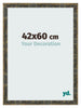 Bilderrahmen 42x60cm Blau Gold Meliert MDF Pisa Vorne Messe | Yourdecoration.at