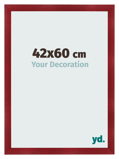 Bilderrahmen 42x60cm Weinrot Gewischt MDF Pisa Vorne Messe | Yourdecoration.at